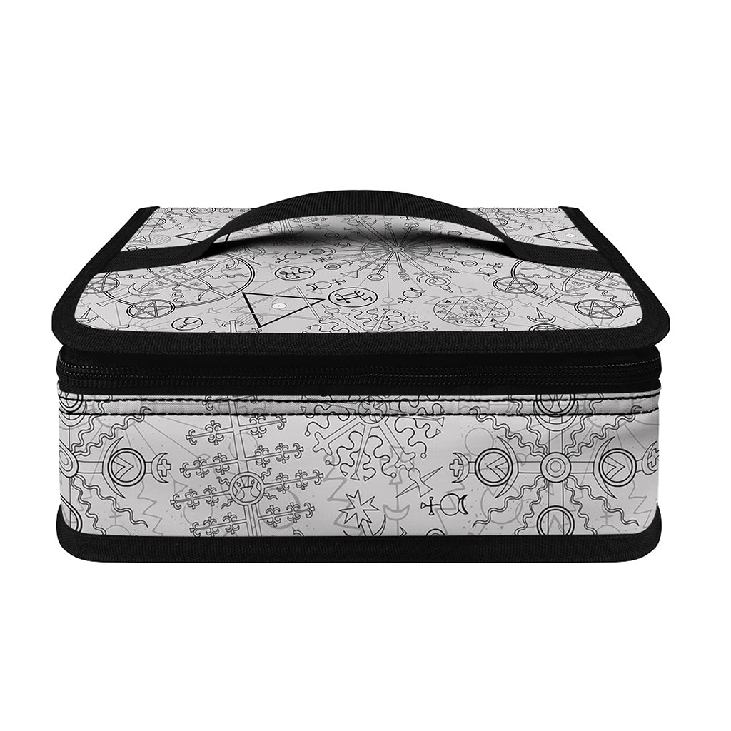 Grey And Black Mystical Wiccan Print Small Lunch Bag
