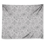 Grey And Black Mystical Wiccan Print Tapestry