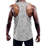 Grey And Black Mystical Wiccan Print Training Tank Top