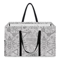 Grey And Black Mystical Wiccan Print Utility Tote Bag