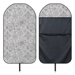 Grey And Black Mystical Wiccan Print Waterproof Car Seat Cover