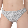 Grey And Black Mystical Wiccan Print Women's Panties