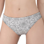 Grey And Black Mystical Wiccan Print Women's Panties