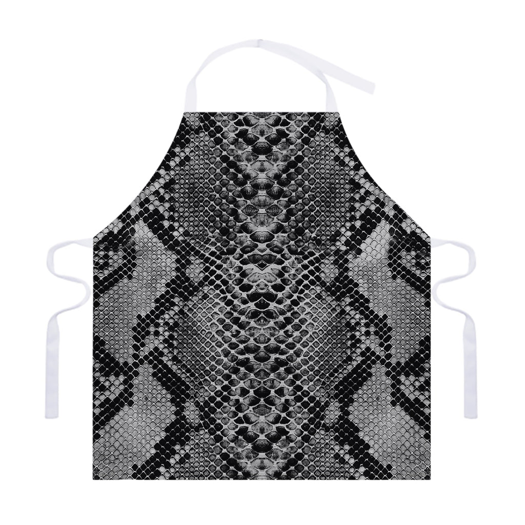 Grey And Black Snakeskin Print Adjustable Apron