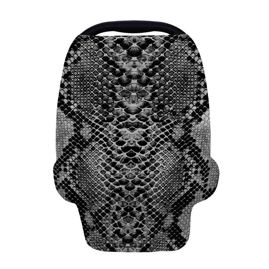 Grey And Black Snakeskin Print Baby Seat Cover