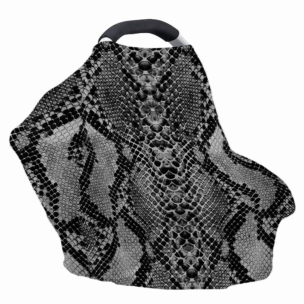 Grey And Black Snakeskin Print Baby Seat Cover