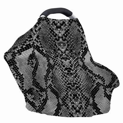 Grey And Black Snakeskin Print Baby Seat Cover