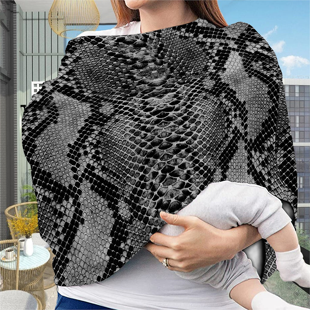 Grey And Black Snakeskin Print Baby Seat Cover