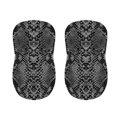 Grey And Black Snakeskin Print Bar Stool Covers