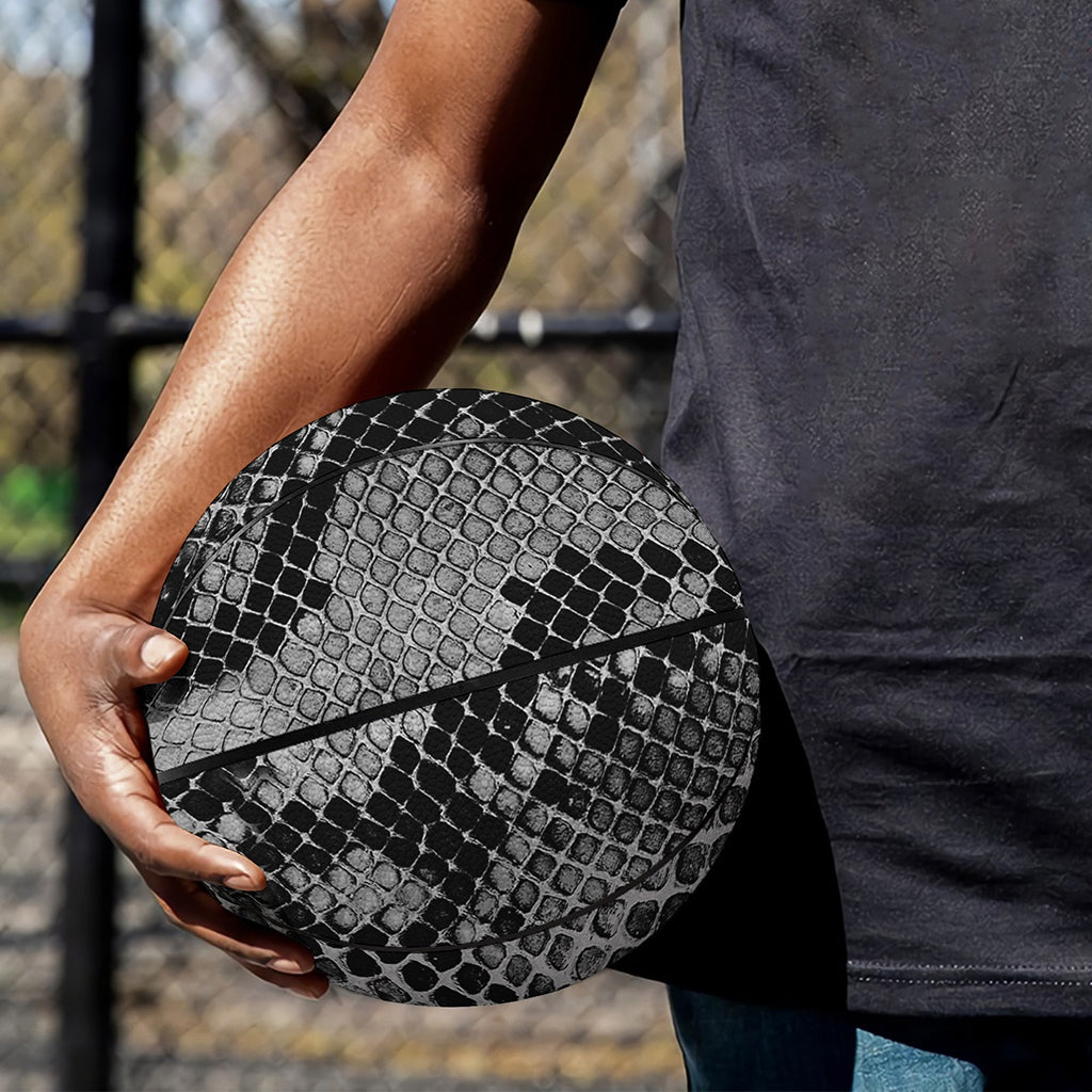 Grey And Black Snakeskin Print Basketball