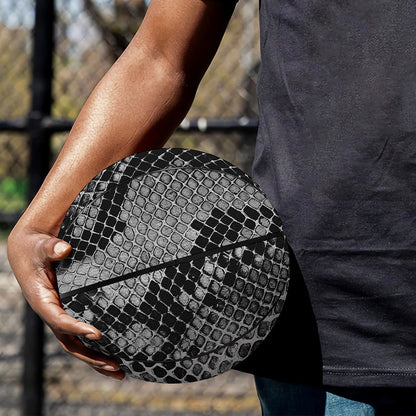 Grey And Black Snakeskin Print Basketball