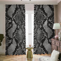 Grey And Black Snakeskin Print Dimout Pencil Pleat Curtains