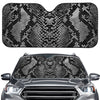 Grey And Black Snakeskin Print Car Windshield Sun Shade