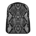 Grey And Black Snakeskin Print Casual Backpack