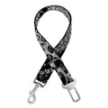 Grey And Black Snakeskin Print Dog Seat Belt