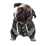 Grey And Black Snakeskin Print Dog Zip Up Hoodie