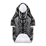 Grey And Black Snakeskin Print Dog Zip Up Hoodie