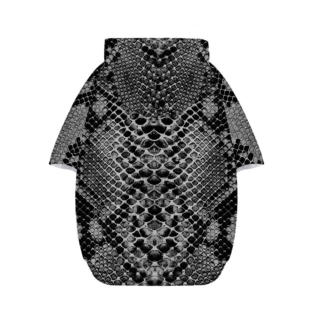 Grey And Black Snakeskin Print Dog Zip Up Hoodie