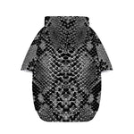 Grey And Black Snakeskin Print Dog Zip Up Hoodie