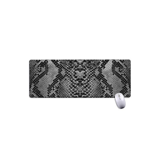 Grey And Black Snakeskin Print Extended Mouse Pad