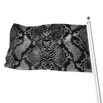 Grey And Black Snakeskin Print Flag
