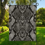 Grey And Black Snakeskin Print Garden Flag