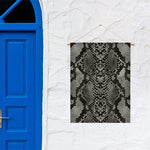 Grey And Black Snakeskin Print Garden Flag