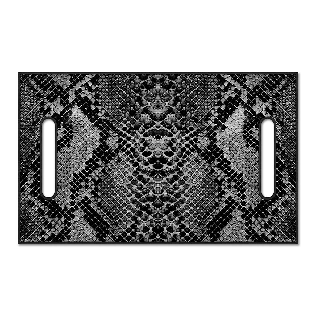 Grey And Black Snakeskin Print Golf Cart Seat Cover