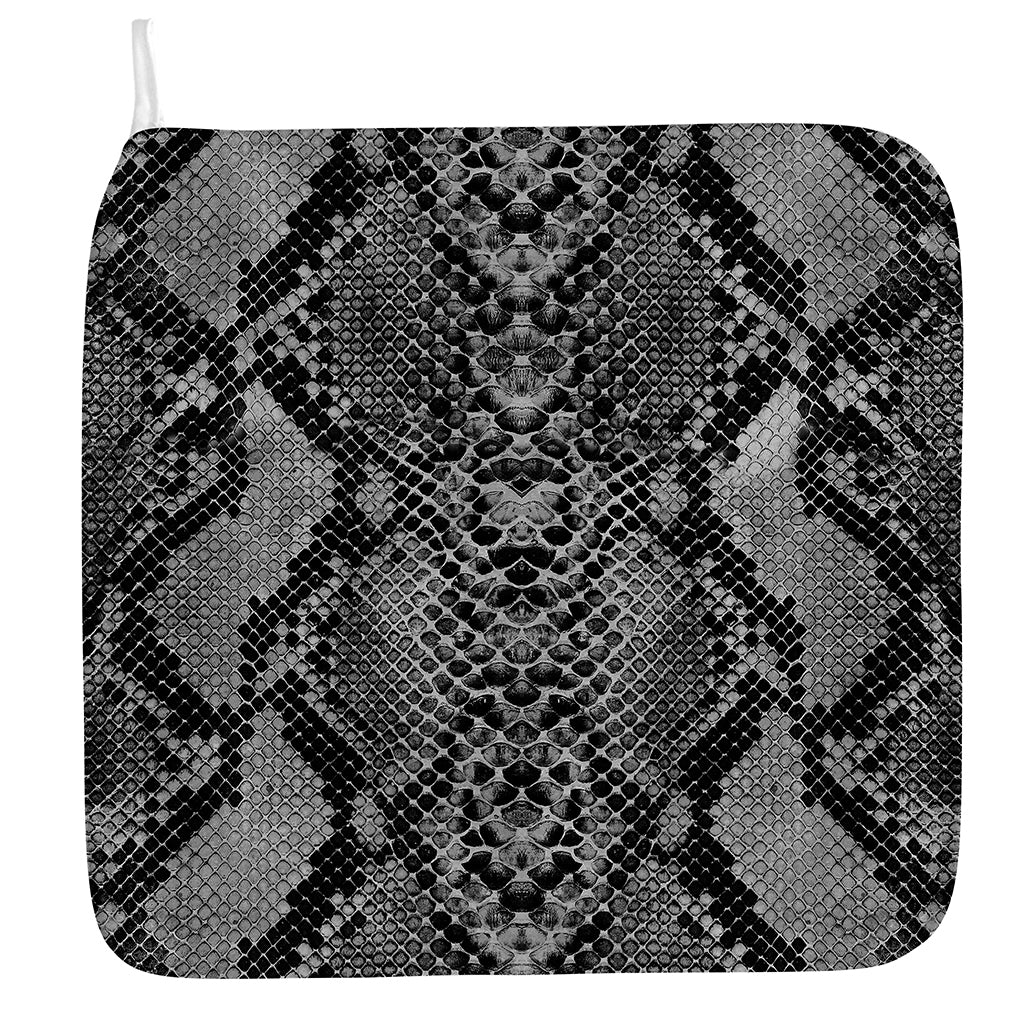 Grey And Black Snakeskin Print Hand Towel