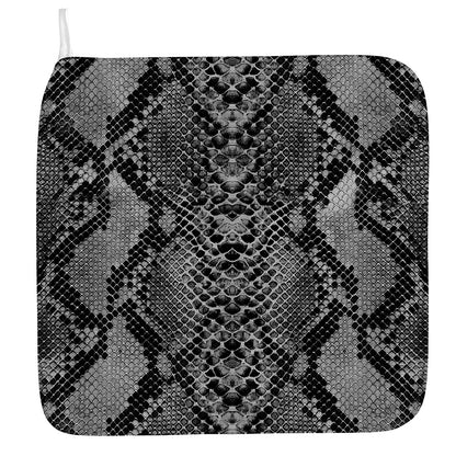 Grey And Black Snakeskin Print Hand Towel