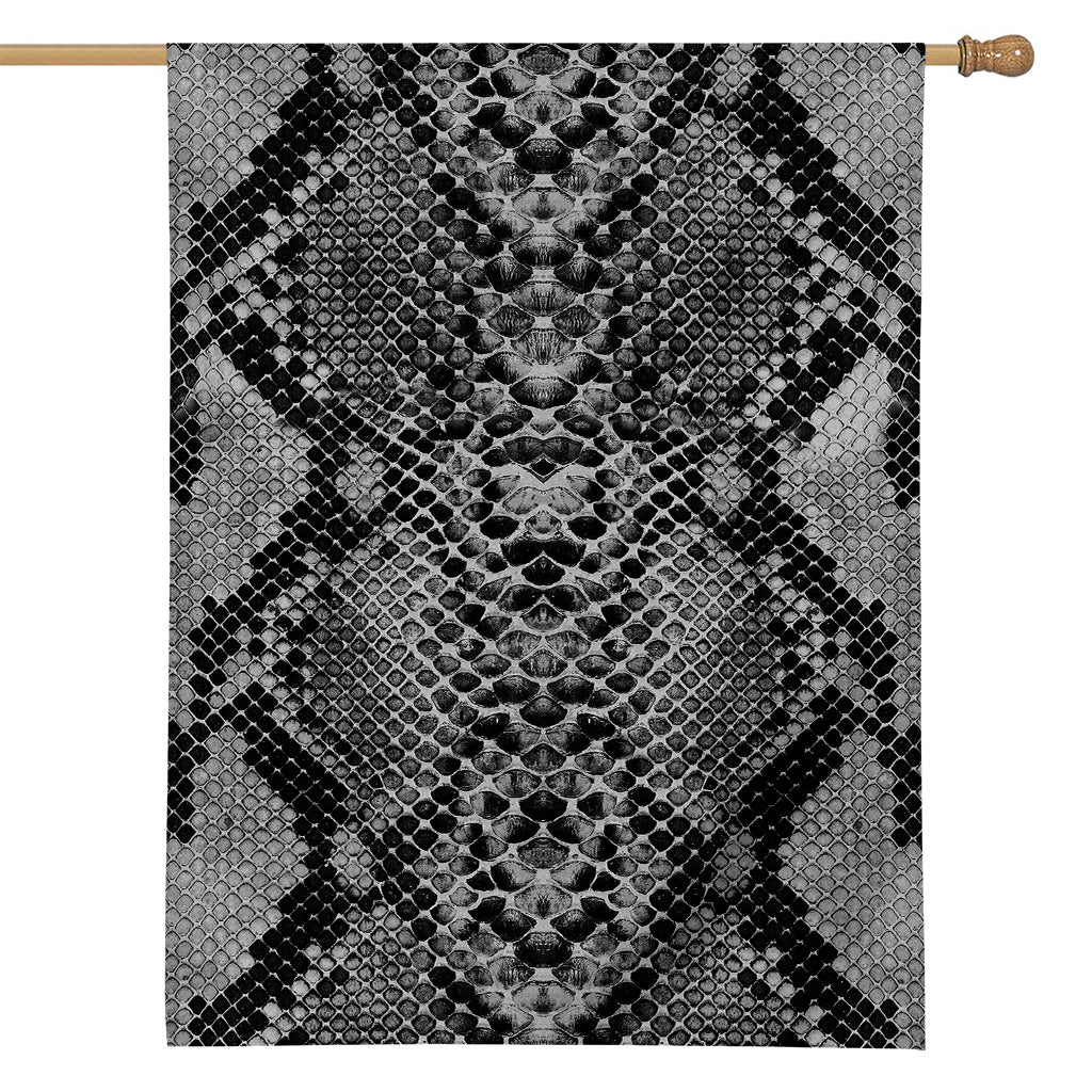 Grey And Black Snakeskin Print House Flag