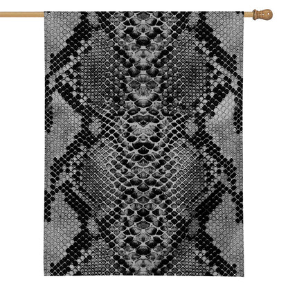 Grey And Black Snakeskin Print House Flag