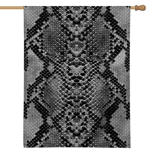 Grey And Black Snakeskin Print House Flag