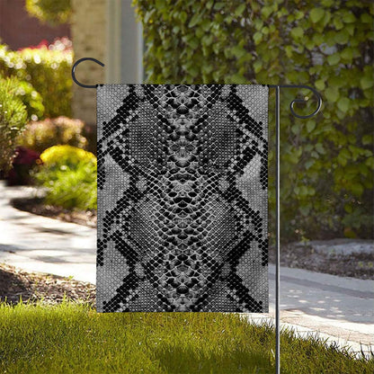 Grey And Black Snakeskin Print House Flag