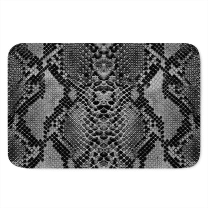 Grey And Black Snakeskin Print Indoor Door Mat
