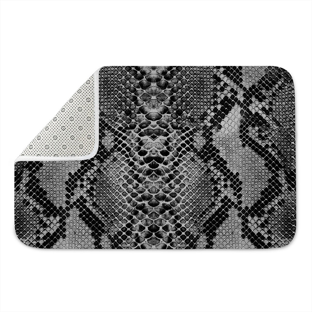Grey And Black Snakeskin Print Indoor Door Mat