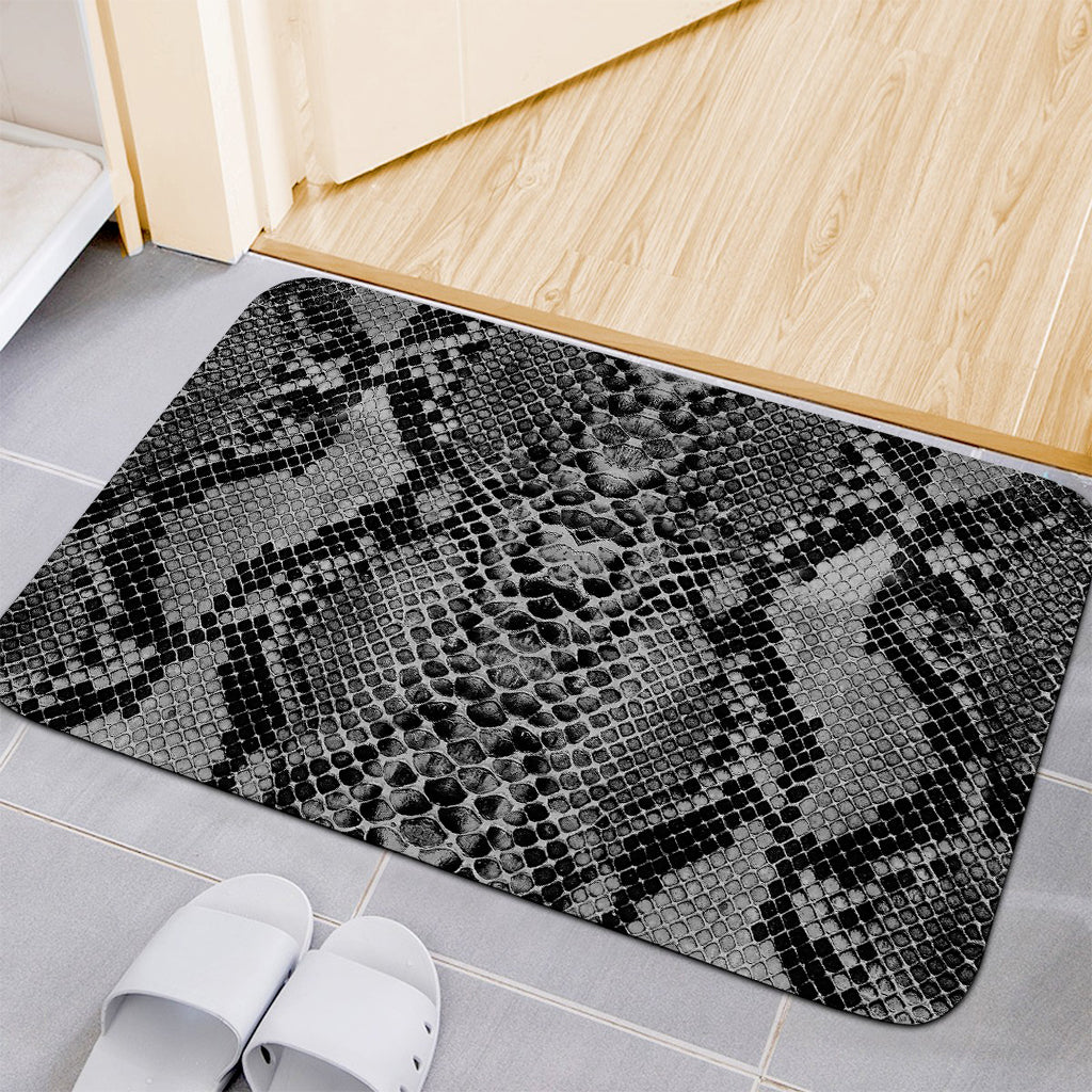Grey And Black Snakeskin Print Indoor Door Mat