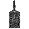 Grey And Black Snakeskin Print Luggage Tag