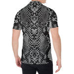 Grey And Black Snakeskin Print Men's Shirt