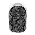 Grey And Black Snakeskin Print Mesh Laundry Hamper