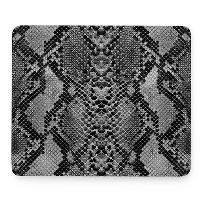 Grey And Black Snakeskin Print Mouse Pad