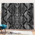 Grey And Black Snakeskin Print Pencil Pleat Curtains