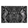 Grey And Black Snakeskin Print Placemat