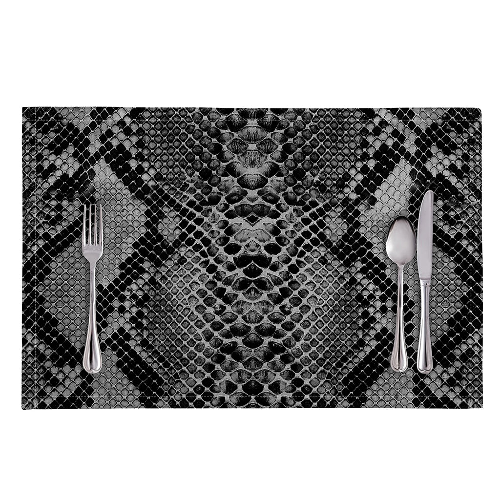 Grey And Black Snakeskin Print Placemat