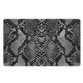 Grey And Black Snakeskin Print Polyester Doormat