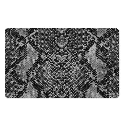Grey And Black Snakeskin Print Polyester Doormat