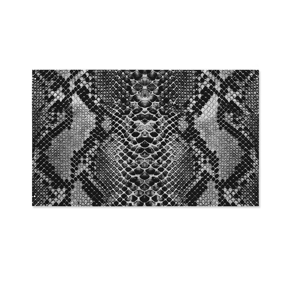Grey And Black Snakeskin Print Polyester Flag