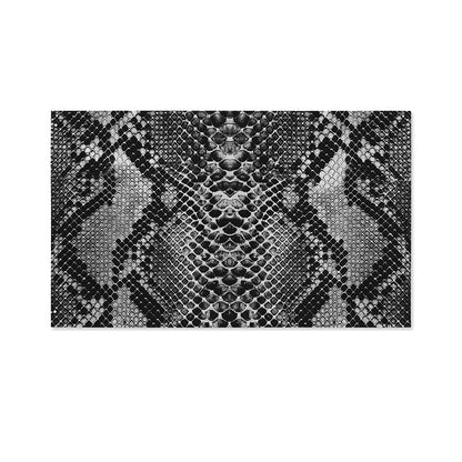 Grey And Black Snakeskin Print Polyester Flag