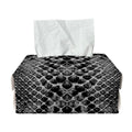 Grey And Black Snakeskin Print Rectangle Tissue Box Cover