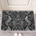 Grey And Black Snakeskin Print Rubber Doormat